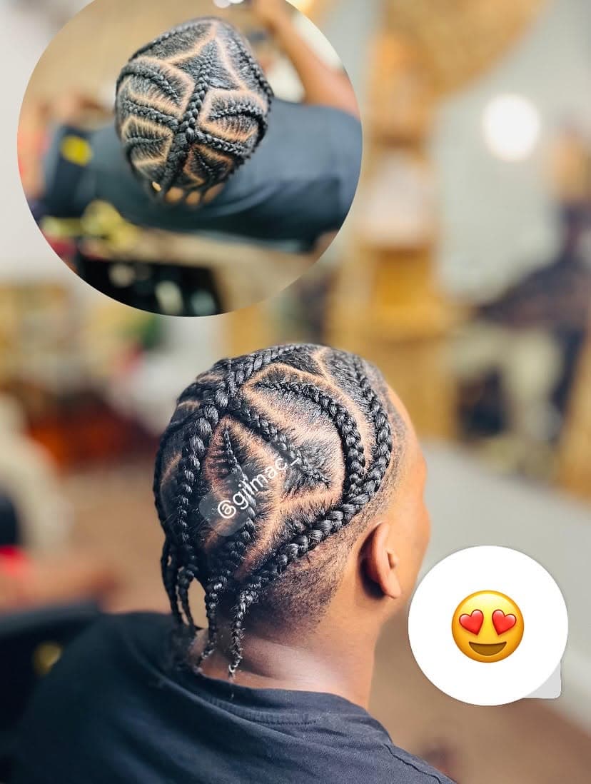 Tranças corridas personalizadas sem extensões